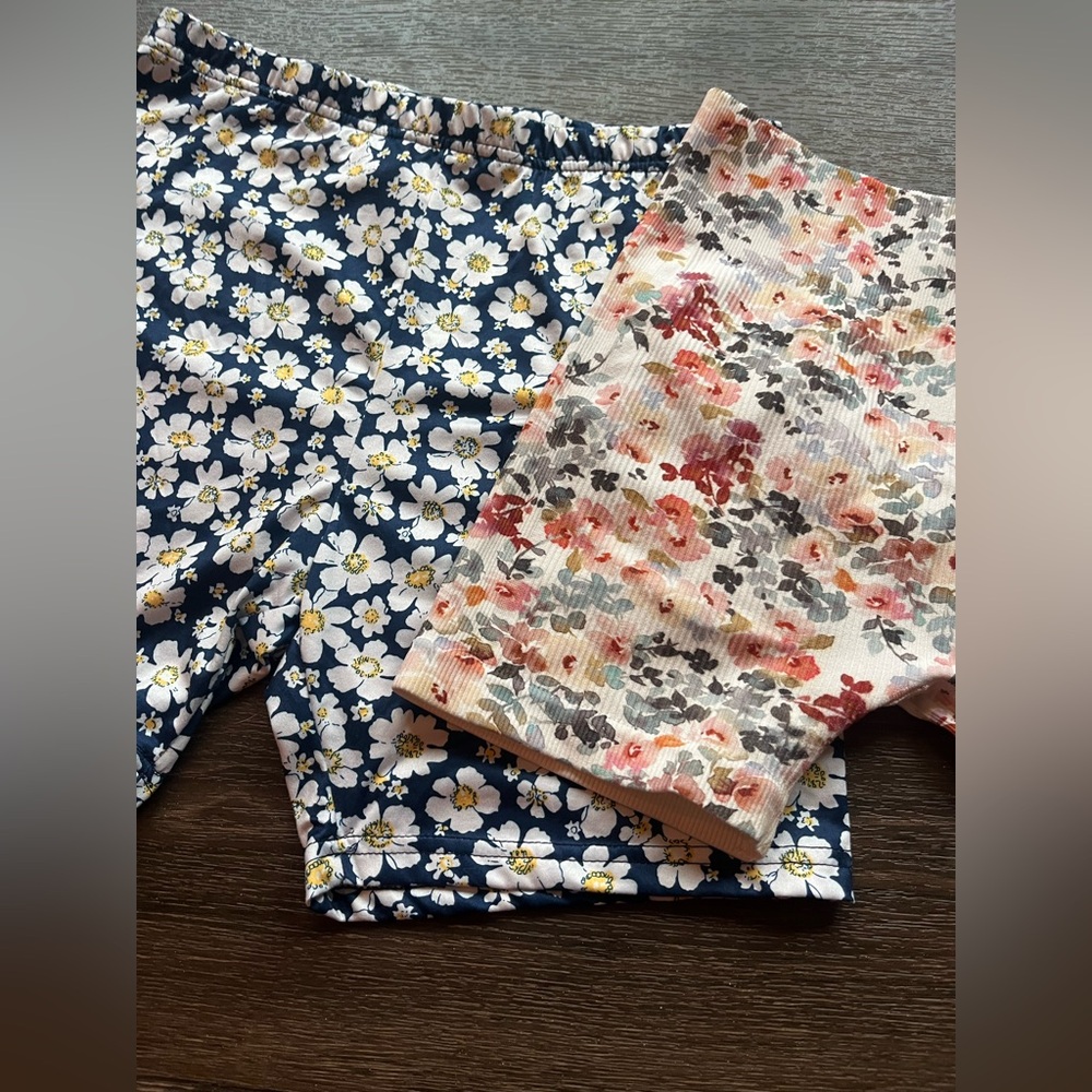 Floral Print Biker Shorts Set - Picture 2 of 8